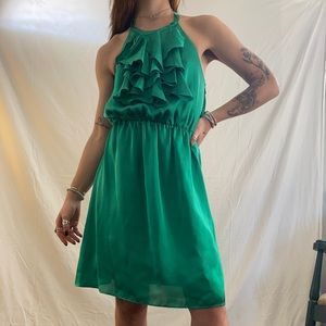 Silky emerald dress